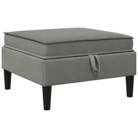 vidaXL Sofa-Hocker mit Stauraum 1 Teile  Dunkelgrau Samt