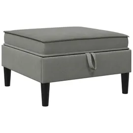 vidaXL Sofa-Hocker mit Stauraum 1 Teile  Dunkelgrau Samt