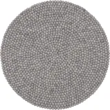 myfelt Carl Filzkugelteppich Ø 50 cm Grau