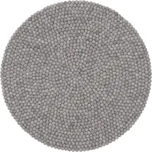myfelt Carl Filzkugelteppich Ø 50 cm Grau