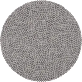myfelt Carl Filzkugelteppich Ø 50 cm Grau