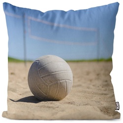 Kissenbezug, VOID (1 Stück), Volleyball Beachball Sand Strand volleyball beach-volleyball strand s bunt 40 cm x 40 cm