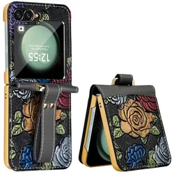 Für Samsung Galaxy Z Flip6 Full Cover Hülle Handschlaufe + Schutz Glas