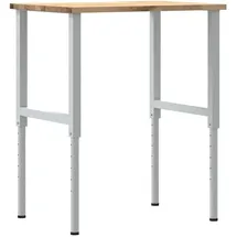 vidaXL Werkbank 80x60x71,5-98 cm Massivholz Eiche