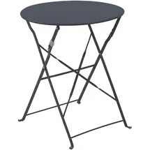 Oviala Gartentisch, Grau, Metall, Rund, 60x72x60 cm, Gartenmöbel, Gartentische, Klapptische