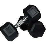 wuuhoo® Hexagon-Hanteln Dorian 2,5-27,5 kg Robuste, gummierte Gusseisen-Hanteln für Krafttraining zu Hause, ergonomischer Griff, perfekt fürs Homegym, auch als 2er-Set erhältlich 2 x 12,5 kg
