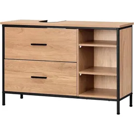 EUGAD Waschbeckenunterschrank 2 Schubladen 30 x 60 cm Beige