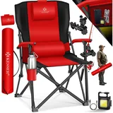 Kesser Campingstuhl faltbar Gepolstert Rot/Schwarz