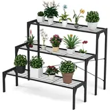 Costway Blumentreppe 85 x 66 x 66 cm Schwarz