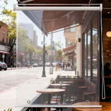 Windschutz Außenrollo Wasserdichtes Transparentes PVC Rollo Wärmeisoliert Staubdicht Roll-up-Rollo Outdoor Wetterschutzrollo Rollläden Für Balkon Terrassen Store Hotel Office