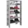 Ricoo Schuhregal 5 Ebenen 30 x 25 x 100 cm Platingrau