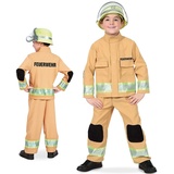 Fries Kostüm Feuerwehr Uniform für Kinder 128 | 128