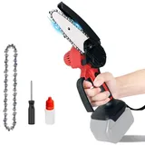 6 Zoll Akku Kettensäge,Ersatz für Einhell 18V Akku,Mini Kettensäge Elektro,Leichtgewicht,Handkettensäge Akku für Gartenscheren Astschere Holzschneidenz (Ohne Akku)