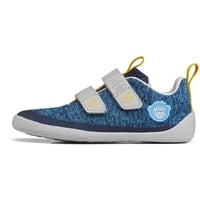 Affenzahn Barfußschuh Knit Happy mit Klettverschluss, Vegan, rutschfest, Flexibel, Reflektierend, besonders leicht in Größe 21-32 Pinguin - Blau - 31 EU