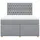 vidaXL Boxspringbett mit Matratze Hellgrau 140x200 cm Stoff
