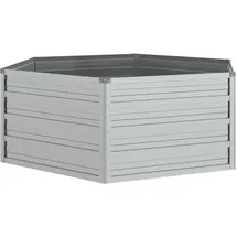 furnicato Garten-Hochbeet 129 x 45 x 45 cm Silber