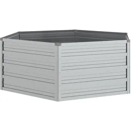 furnicato Garten-Hochbeet 129 x 45 x 45 cm Silber