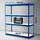 CLP Lagerregal 160x60x180 cm blau