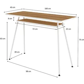 Paperflow Schreibtisch easyHome LV1 Walnuss / Weiß