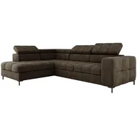 XXL Ecksofa Couch mit Schlaffunktion, Schlafsessel mit Bettfunktion L Form, Big Sofa, Schlafsofa mit Bettkasten, Ecksofa mit Schlaffunktion 280 cm breit, Sofa mit Schlaffunktion (Links, Vogue 6)