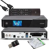 VU+ UNO 4K SE - UHD HDR 1x DVB-S2 FBC Sat Tuner E2 Linux Receiver + 1TB HDD + 300 Mbit WiFi Stick