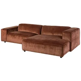 MASSIVMOEBEL24.DE Eckcouch Cord 3-Sitzer Rot