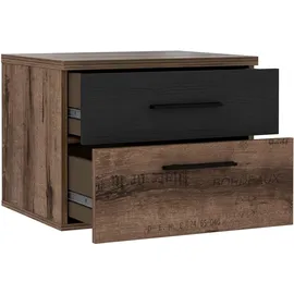 Forte Nachtschrank Jacky 0 x 0 x 0 cm Braun/Schwarz