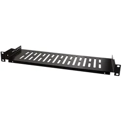 LogiLink 19" Fachboden, Befestigung nur vorne T=150 mm, schwarz