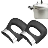 Topfgriff, 2 Stück, Anti-Verbrühung, Haushalts-Druckpfanne, Seitenkocher, Dampfgarer, Ersatzteil, Küchenwerkzeug, Bakelit-Griff, zerlegbar, Einzelloch, ergonomisch, kurze Installation