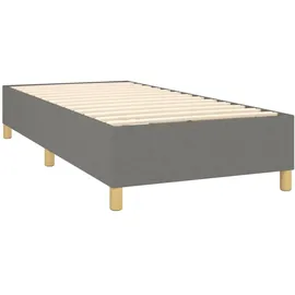 vidaXL Boxspringbett mit Matratze & LED Dunkelgrau 100x200 cm Stoff