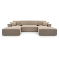 Wohnlandschaft Sofa Ecksofa U-form XXL PULA-U Schlafsofa Cord Bettkasten - 10 Stk