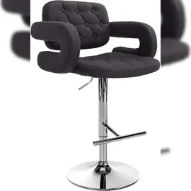 CLP Barhocker Dublin Stoff schwarz/chrom