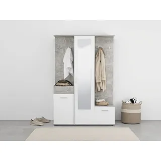 INOSIGN »Martin Flurgarderobe, Dielenschrank, Flurmöbel, Breite 134 cm« Schuhschrank, mit Spiegel, in modernen Farben, mit 10 Haken