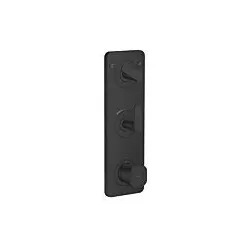 hansgrohe Axor Citterio C Thermostatmodul 49700670 ohne Struktur, mattschwarz, Unterputz, mit Platte