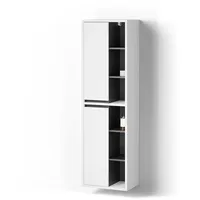 Livinity® Badschrank, Weiß, Anthrazit, 10 Fächer, Rechteckig, 50x170x33 cm,