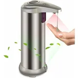 Handseifenspender, Automatischer Berührungsloser Seifenspender Mit Infrarot-bewegungssensor, Durchflussregler, Wasserdichtem Sockel, Edelstahlgehäuse, Für Küche, Bad, Gewerbe, Hotel, Restaurant