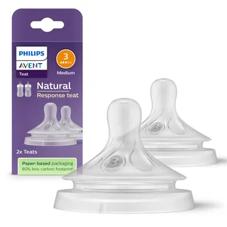 Philips Avent Natural Response - Sauger 3, mittlere Durchflussrate, 2er-Pack - SCY963/02