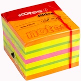 Kores N48460 Haftnotizen Würfel, 50 x 50 mm, neonfarben, 5-farbig