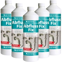 HOTREGA Abfluss Fix Konzentrat 1 Liter Sets - Abflussreiniger, Rohrreiniger, freier Abfluss, Mengen:5