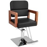 COSTWAY Stuhl, Friseurstuhl hydraulisch höhenverstellbar schwarz