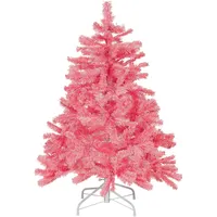 Beliani Weihnachtsbaum Farnham Rosa 120 cm