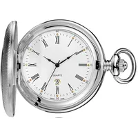 Tiong Vintage Taschenuhr mit Kette römische Ziffern Skala Einzigartiger Quarz mit Kalender Taschenuhren Geburtstagsgeschenke