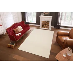 Wollteppich THEKO "Janne, Berber Teppich, Wolle, meliert, handgearbeitet" Gr. 5, beige (natur), B:200cm H:20mm L:200cm, Wolle, Teppiche, handgetuftet, Wohnzimmer, Schlafzimmer, Esszimmer