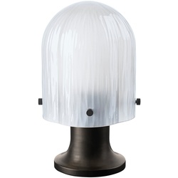 GUBI - Seine Tischleuchte Outdoor, Messing antik / frosted Glas