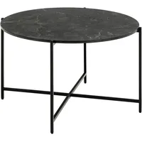 Actona Couchtisch Lamoine, Rund, Izmir matt schwarz, rau Melamin,