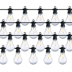 MARELIDA LED Party Garten Lichterkette Verlängerungsset 20 Filament LED koppelbar 9,5m