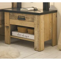 furn.design Nachtschrank Stove 60 x 46 x 46 cm Silber