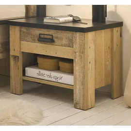 furn.design Nachtschrank Stove 60 x 46 x 46 cm Silber