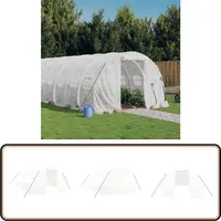 Vidaxl - Gewächshaus Mit Stahlrahmen Weiß 18 M2 6x3x2 M - Gewächshaus - Glasgewächshaus - Gartenhaus - Pflanzenhaus - Tomatenhaus