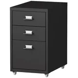 [en.casa] Kökar Schubladenschrank 48 x 28 x 41 cm schwarz